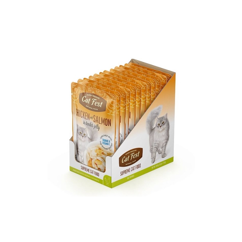 CatFest einekotike kana ja lõhega želees 12x70g