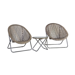 Aiamööblikomplekt TURKU 2 tooli ja abilaud, ilmastikukindel mööbel