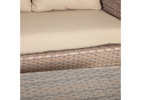 Aiamööbli komplekt EDEN laud, diivan ja 2 tugitooli, terassimööbel