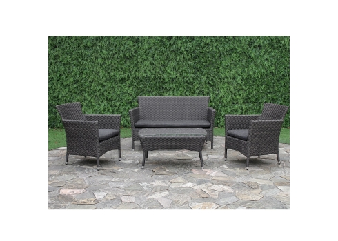 Aiamööblikomplekt WATERS laud, diivan ja 2 tooli, aiamööbel