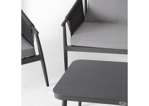 Aiamööblikomplekt WEILBURG laud, diivan ja 2 tooli, aiamööbel