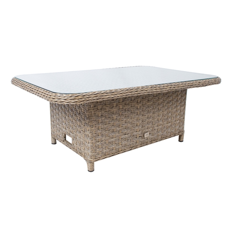 Laud PACIFIC 120x80xH46-65cm, hallikasbeež