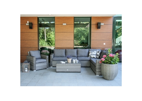 Mooduldiivan GENEVA 2-kohaline, vasaku käetoega, hall