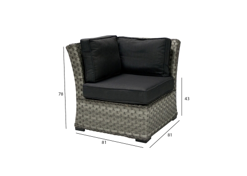 Mooduldiivan GENEVA nurk, hall