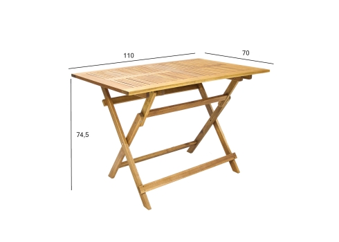Laud FINLAY 110x75xH72cm, puidust aiamööbel