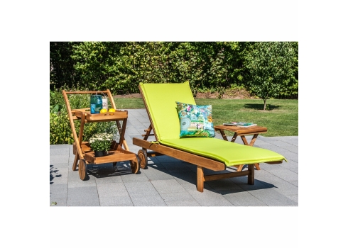 Lamamistool FINLAY 193x60xH30cm, päevitustool, aiamööbel