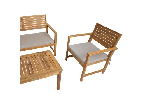 Aiamööblikomplekt FORTUNA laud, pink ja 2 tooli