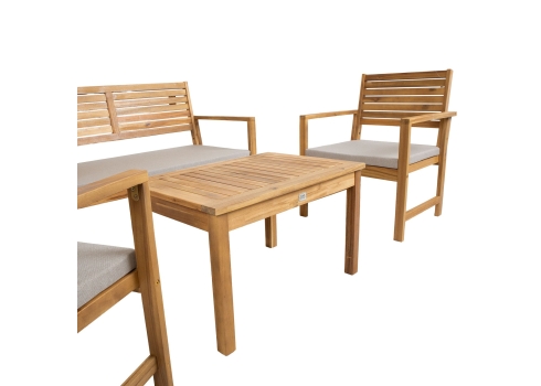 Aiamööblikomplekt FORTUNA laud, pink ja 2 tooli