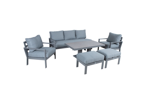 Aiamööblikomplekt RIO 6-osaline, hallikasbeež