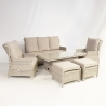 Aiamööblikomplekt BASEL laud diivan 2 tugitooli ja 2 tumbat aiamööbel