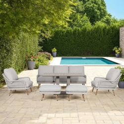 Aiamööblikomplekt MARENDA 6-osaline, hall/beež