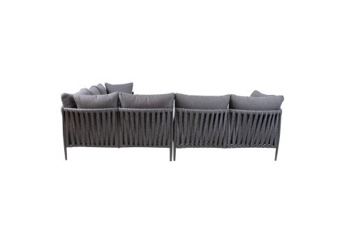 Aiamööblikomplekt BREMEN laud, nurgadiivan, hall