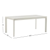 Laud MELROSE 180x90xH75cm, beež