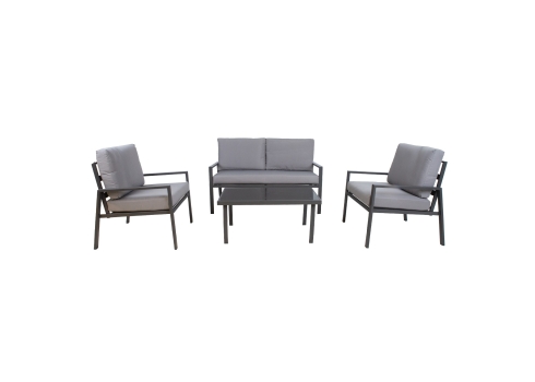 Aiamööblikomplekt TIFTON laud, diivan, 2 tooli