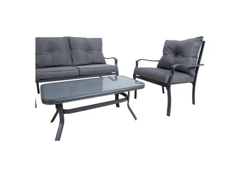 Aiamööblikomplekt BOSLER laud, diivan ja 2 tooli