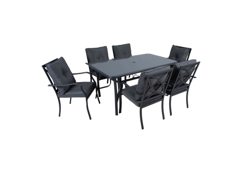 Aiamööblikomplekt BOSLER laud ja 6 tooli