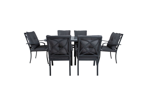 Aiamööblikomplekt BOSLER laud ja 6 tooli