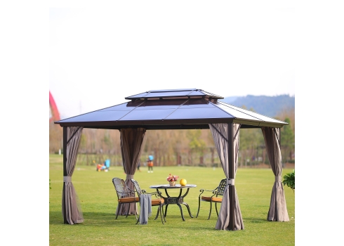 Varikatus SUNSET 3x4xH2-2,7m, pruun-taupe