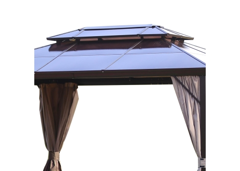 Varikatus SUNSET 3x4xH2-2,7m, pruun-taupe