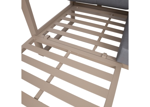 Aiamööblikomplekt POSTA nurgadiivan ja laud, beež