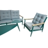 Aiamööblikomplekt CAVINE laud, diivan ja 2 tugitooli, roheline