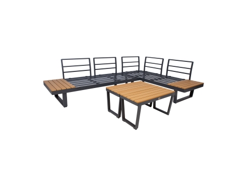 Aiamööblikomplekt MALTA mooduldiivan, 2 lauda