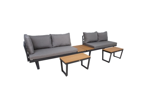 Aiamööblikomplekt MALTA mooduldiivan, 2 lauda