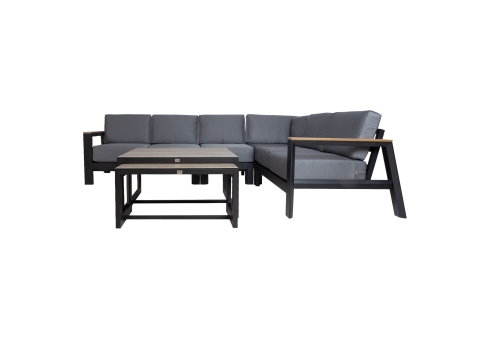 Aiamööblikomplekt FELINO nurgadiivan ja 2 lauda