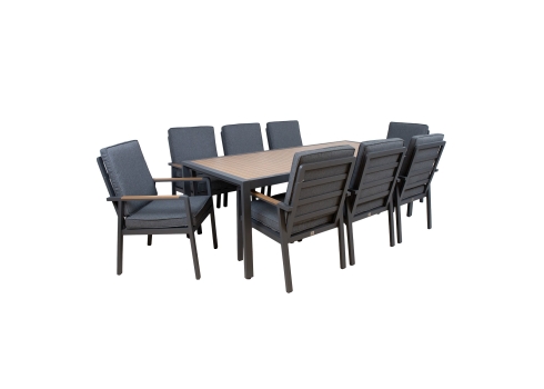 Aiamööblikomplekt PARKER laud ja 8 tooli