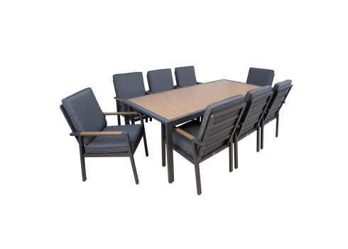 Aiamööblikomplekt PARKER laud ja 8 tooli