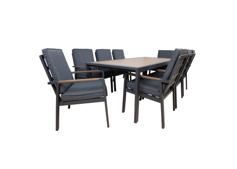 Aiamööblikomplekt PARKER laud ja 8 tooli