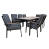 Aiamööblikomplekt PARKER laud ja 8 tooli