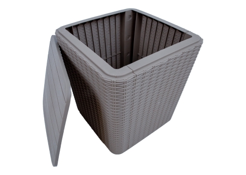 Säilituskast BOCAS 39x39x42cm-43L, hall plastik