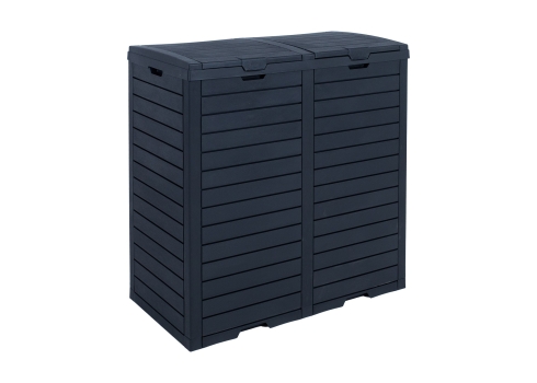 Prügikast GALA 78x41xH86cm-230L, must plastik