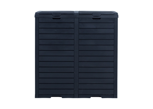 Prügikast GALA 78x41xH86cm-230L, must plastik