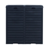 Prügikast GALA 78x41xH86cm-230L, must plastik