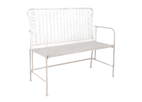 Pink JASMINE 103x50xH93cm, antiikvalge metall