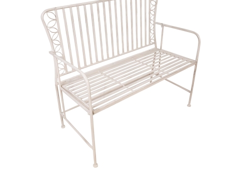 Pink JASMINE 103x50xH93cm, antiikvalge metall