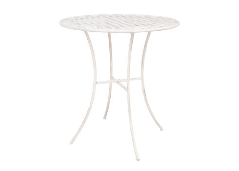 Laud JASMINE D70xH75cm, antiikvalge metall