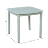 Laud MANGO 45x45xH40cm, rohekashall plastik