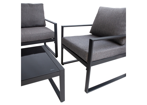 Aiamööblikomplekt LEIPZIG laud, diivan, 2 tooli