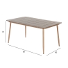 Laud NORWAY 147x90xH73cm, beež