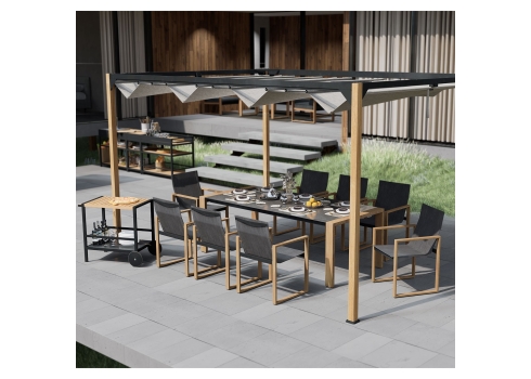 Aiamööblikomplekt DUISBURG laud ja 8 tooli