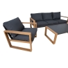 Aiamööblikomplekt DUISBURG laud, diivan ja 2 tugitooli
