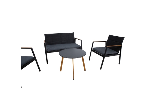 Aiamööblikomplekt ABER laud, diivan ja 2 tugitooli