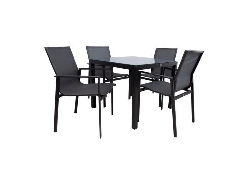 Aiamööblikomplekt AMALFI laud ja 4 tooli