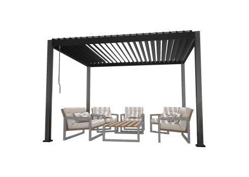 Varikatus MIRADOR-111 3x4m kardinatega, tumehall