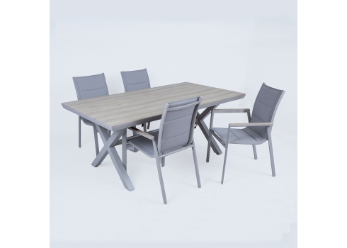 Aiamööblikomplekt CORINNA laud ja 4 tooli