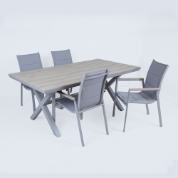 Aiamööblikomplekt CORINNA laud ja 4 tooli