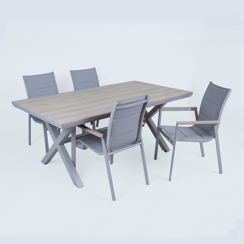 Aiamööblikomplekt CORINNA laud ja 4 tooli